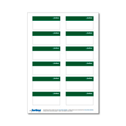 Etiquetas de identificación verde BOXX/maleta/clip, 12 uds. (1 hoja)
