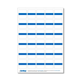 Etiquetas de identificación para cajas insertables, 30 uds. azul (1 hoja)