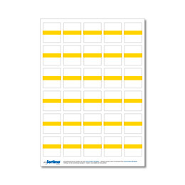 Etiquetas de identificación para cajas insertables, 30 uds. amarillo (1 hoja)