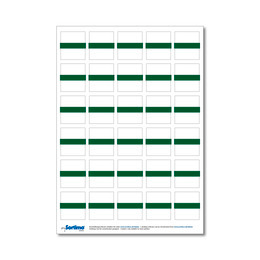 Etiquetas de identificación para cajas insertables, 30 uds. verde (1 hoja)