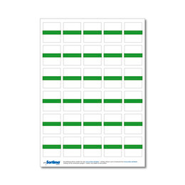 Etiquetas de identificación para cajas insertables, 30 uds. verde claro (1 hoja)