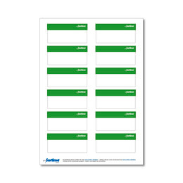 Etiquetas de identificación verde claro BOXX/maleta/clip, 12 uds. (1 hoja)